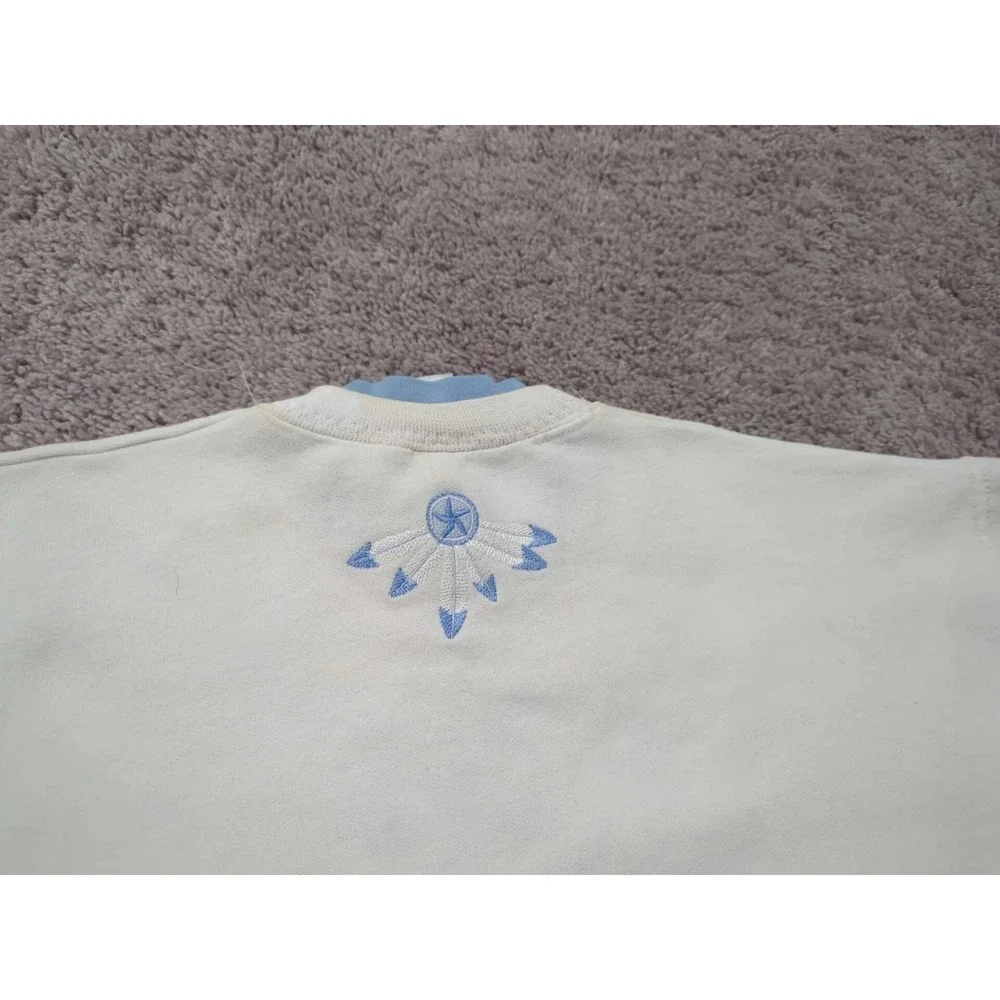 Vintage Navajo Yei Pullover Sweatshirt Mens Medium Long Sleeve‎ Jerzees White